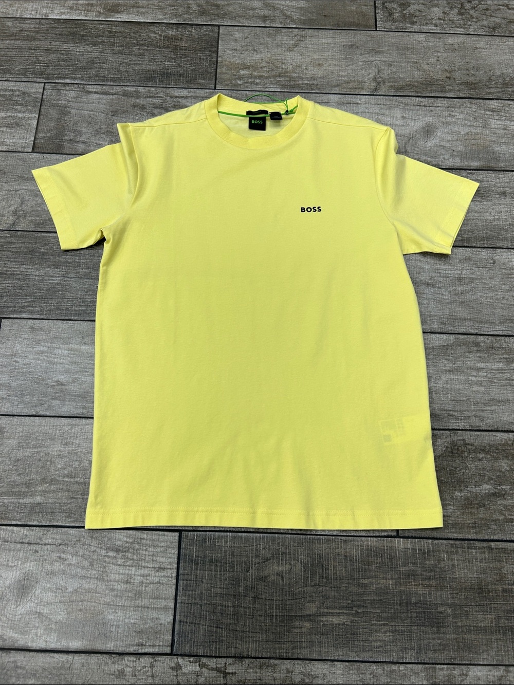 BOSS Men's Yellow Crewneck Logo T-Shirt NWT